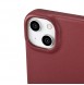 iCarer CE Premium Leather Folio Case iPhone 14 magnetic flip case MagSafe red