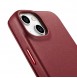 iCarer CE Premium Leather Folio Case iPhone 14 magnetic flip case MagSafe red