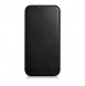 iCarer CE Oil Wax Premium Leather Folio Case iPhone 14 magnetic flip case MagSafe black