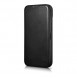 iCarer CE Oil Wax Premium Leather Folio Case iPhone 14 magnetic flip case MagSafe black