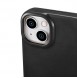 iCarer CE Oil Wax Premium Leather Folio Case iPhone 14 magnetic flip case MagSafe black