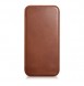 iCarer CE Oil Wax Premium Leather Folio Case iPhone 14 magnetic flip case MagSafe brown