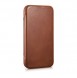 iCarer CE Oil Wax Premium Leather Folio Case iPhone 14 magnetic flip case MagSafe brown