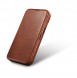 iCarer CE Oil Wax Premium Leather Folio Case iPhone 14 magnetic flip case MagSafe brown