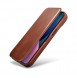 iCarer CE Oil Wax Premium Leather Folio Case iPhone 14 magnetic flip case MagSafe brown