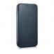 iCarer CE Oil Wax Premium Leather Folio Case iPhone 14 magnetic flip case MagSafe blue