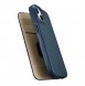 iCarer CE Oil Wax Premium Leather Folio Case iPhone 14 magnetic flip case MagSafe blue