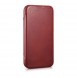 iCarer CE Oil Wax Premium Leather Folio Case iPhone 14 magnetic flip case MagSafe red