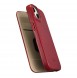 iCarer CE Oil Wax Premium Leather Folio Case iPhone 14 magnetic flip case MagSafe red
