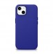 iCarer Litchi Premium Leather Case iPhone 14 Magnetic Leather Case with MagSafe Dark Blue