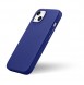 iCarer Litchi Premium Leather Case iPhone 14 Magnetic Leather Case with MagSafe Dark Blue