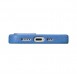 iCarer Litchi Premium Leather Case iPhone 14 Magnetic Leather Case with MagSafe Light Blue