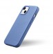 iCarer Litchi Premium Leather Case iPhone 14 Magnetic Leather Case with MagSafe Light Blue