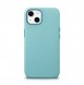iCarer Litchi Premium Leather Case iPhone 14 Magnetic Leather Case with MagSafe Green