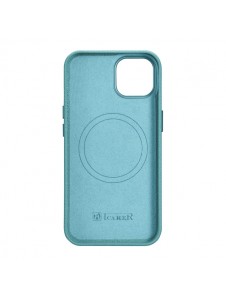 iCarer Litchi Premium Leather Case iPhone 14 Magnetic Leather Case with MagSafe Green