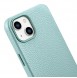 iCarer Litchi Premium Leather Case iPhone 14 Magnetic Leather Case with MagSafe Green