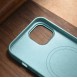 iCarer Litchi Premium Leather Case iPhone 14 Magnetic Leather Case with MagSafe Green