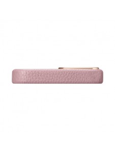 iCarer Litchi Premium Leather Case iPhone 14 Magnetic Leather Case with MagSafe Pink