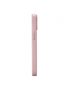 iCarer Litchi Premium Leather Case iPhone 14 Magnetic Leather Case with MagSafe Pink