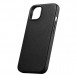 iCarer Litchi Premium Leather Case iPhone 14 Magnetic Leather Case with MagSafe Black