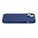 iCarer Case Leather cover for iPhone 14 case made of natural leather blue