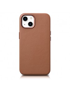 iCarer Case Leather Case Cover for iPhone 14 Brown