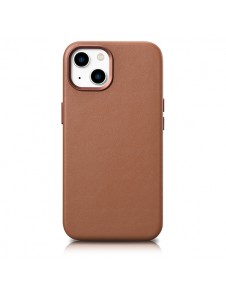 iCarer Case Leather Case Cover for iPhone 14 Brown