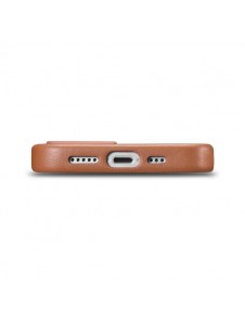 iCarer Case Leather Case Cover for iPhone 14 Brown