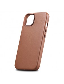 iCarer Case Leather Case Cover for iPhone 14 Brown