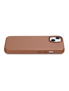 iCarer Case Leather Case Cover for iPhone 14 Brown