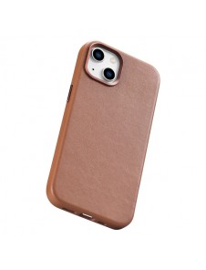 iCarer Case Leather Case Cover for iPhone 14 Brown
