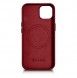 iCarer Case Leather cover case made of genuine leather for iPhone 14 red