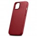 iCarer Case Leather cover case made of genuine leather for iPhone 14 red