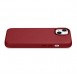 iCarer Case Leather cover case made of genuine leather for iPhone 14 red