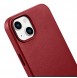 iCarer Case Leather cover case made of genuine leather for iPhone 14 red