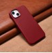 iCarer Case Leather cover case made of genuine leather for iPhone 14 red