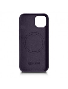 iCarer Case Leather Cover Case for iPhone 14 Dark Purple