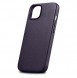 iCarer Case Leather Cover Case for iPhone 14 Dark Purple