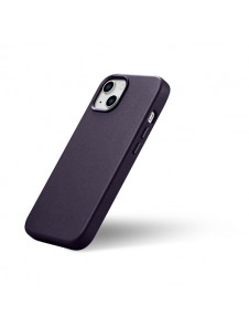 iCarer Case Leather Cover Case for iPhone 14 Dark Purple