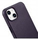 iCarer Case Leather Cover Case for iPhone 14 Dark Purple
