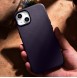 iCarer Case Leather Cover Case for iPhone 14 Dark Purple