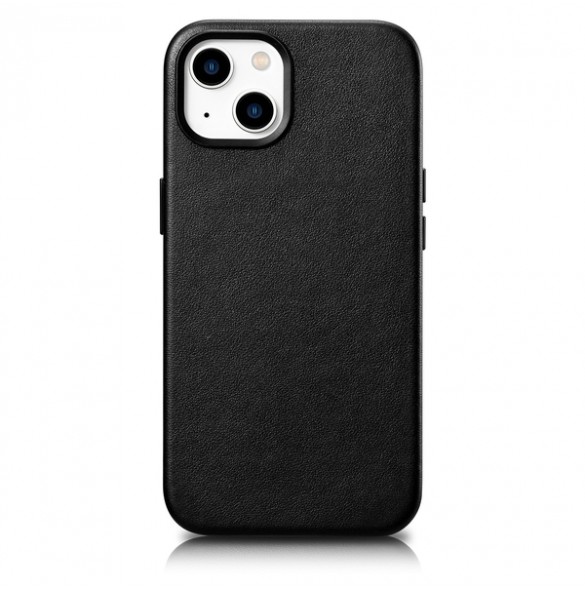 iCarer Case Leather cover for iPhone 14 black
