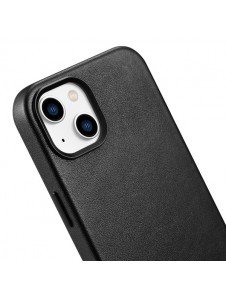 iCarer Case Leather cover for iPhone 14 black