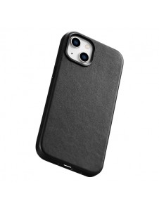 iCarer Case Leather cover for iPhone 14 black