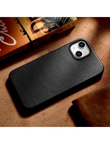 iCarer Case Leather cover for iPhone 14 black