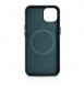 iCarer Oil Wax Premium Leather Case iPhone 14 Magnetic Leather Case with MagSafe Dark Blue