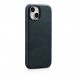 iCarer Oil Wax Premium Leather Case iPhone 14 Magnetic Leather Case with MagSafe Dark Blue