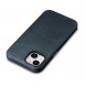 iCarer Oil Wax Premium Leather Case iPhone 14 Magnetic Leather Case with MagSafe Dark Blue