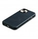iCarer Oil Wax Premium Leather Case iPhone 14 Magnetic Leather Case with MagSafe Dark Blue