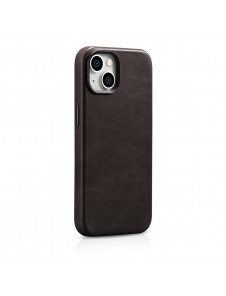 iCarer Oil Wax Premium Leather Case magnetic leather case iPhone 14 with MagSafe brown